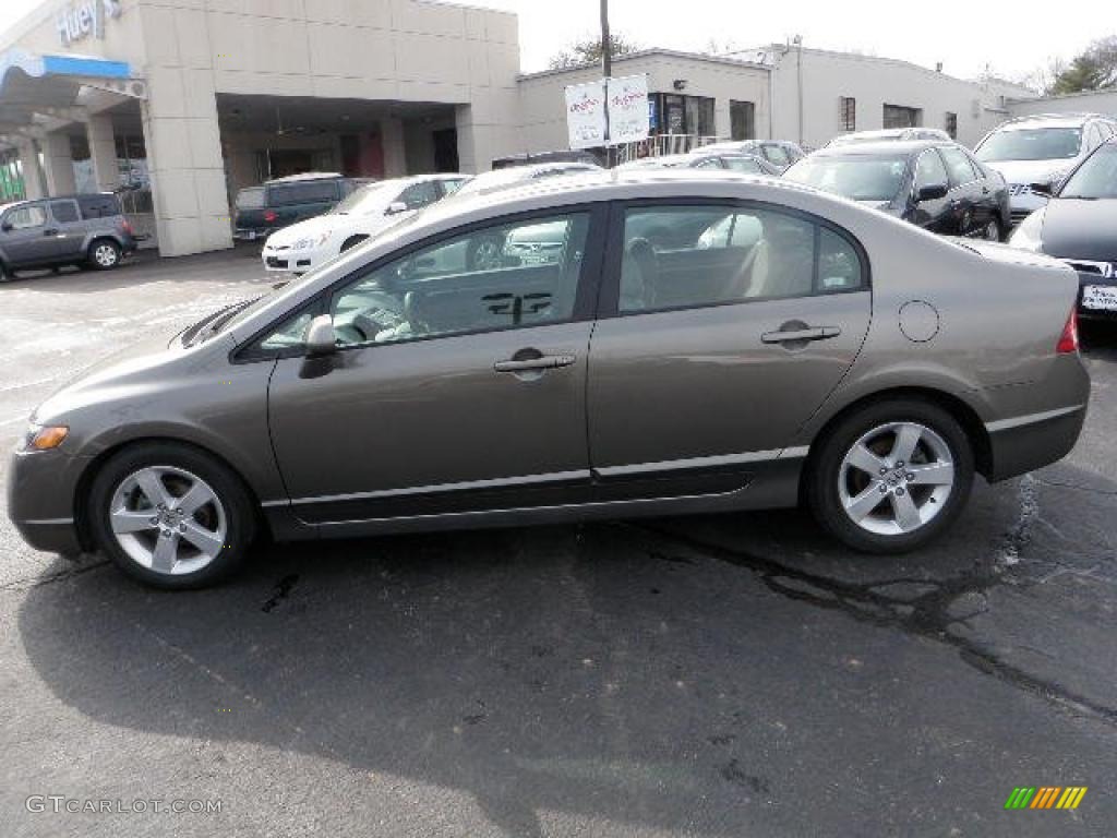 2007 Civic EX Sedan - Galaxy Gray Metallic / Gray photo #1