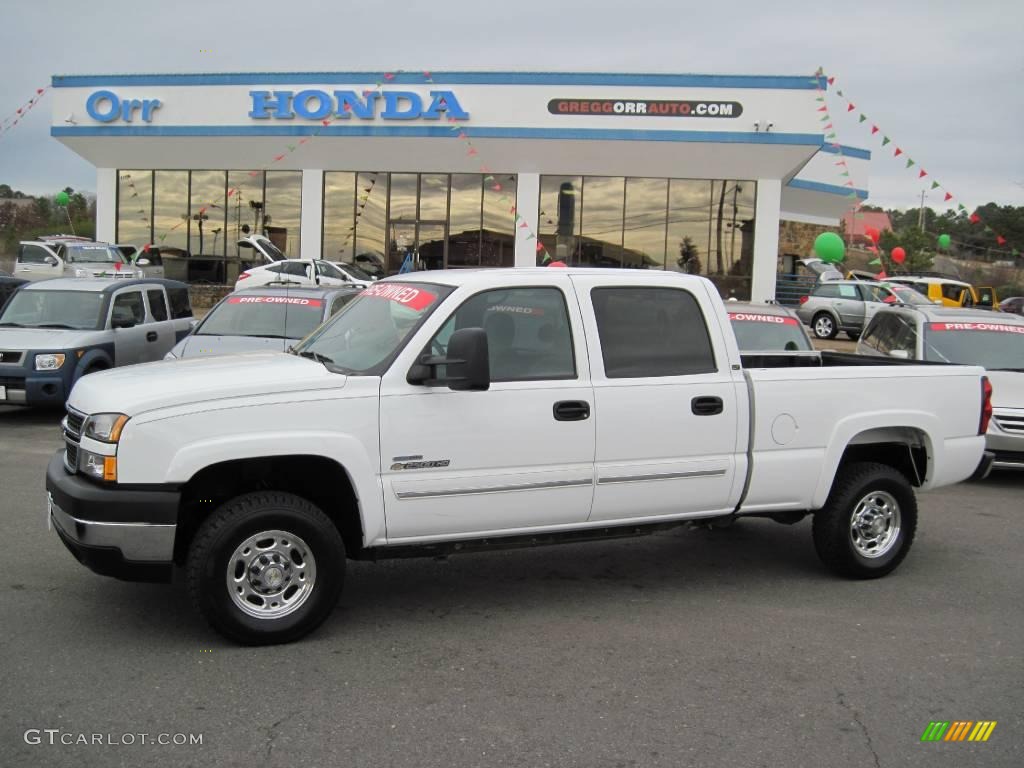 2007 Silverado 2500HD Classic LT Crew Cab - Summit White / Dark Charcoal photo #1