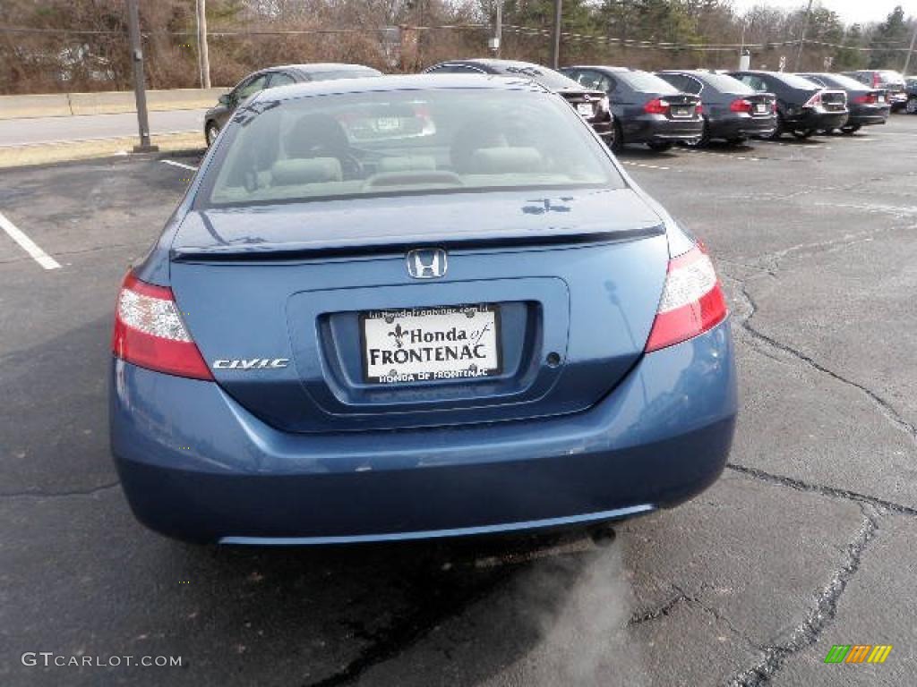 2007 Civic LX Coupe - Atomic Blue Metallic / Gray photo #3