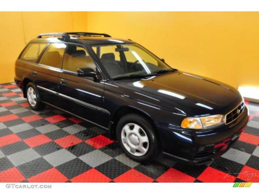 1998 Legacy L Wagon - Deep Sapphire Blue Pearl / Black photo #1