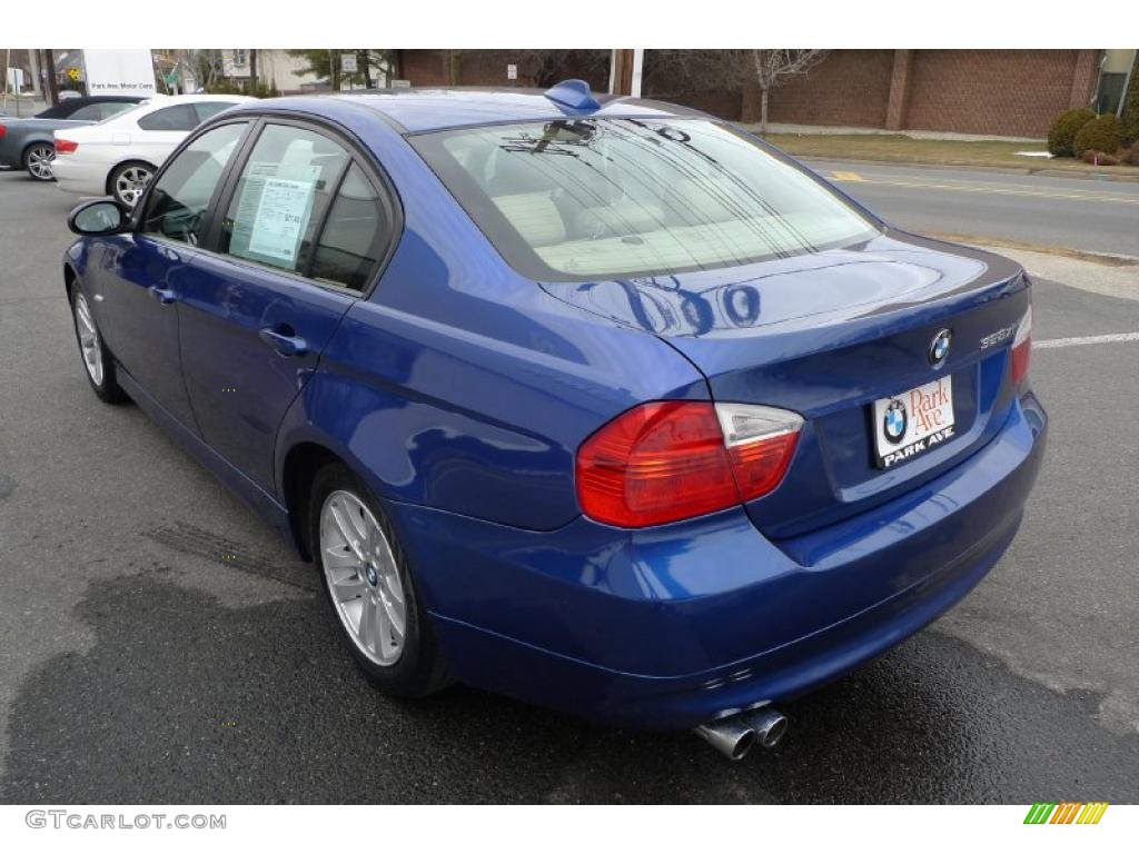 2007 3 Series 328xi Sedan - Montego Blue Metallic / Beige photo #4