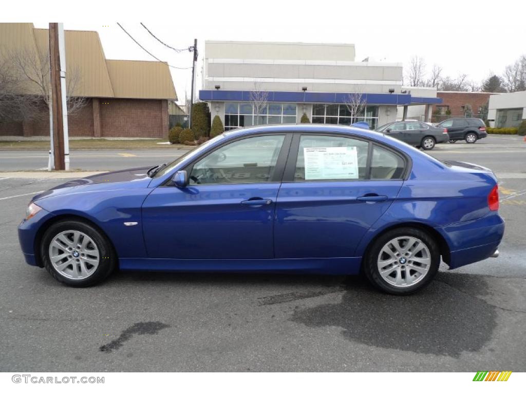 2007 3 Series 328xi Sedan - Montego Blue Metallic / Beige photo #6