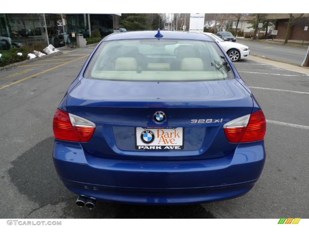 2007 3 Series 328xi Sedan - Montego Blue Metallic / Beige photo #9
