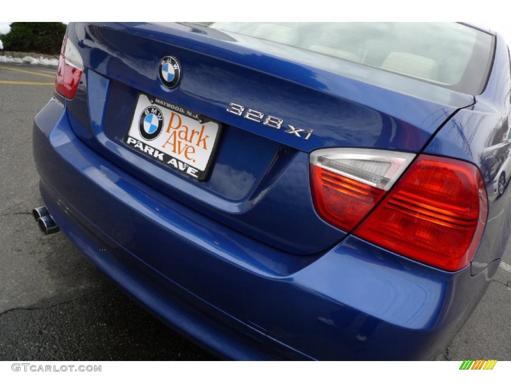 2007 3 Series 328xi Sedan - Montego Blue Metallic / Beige photo #15