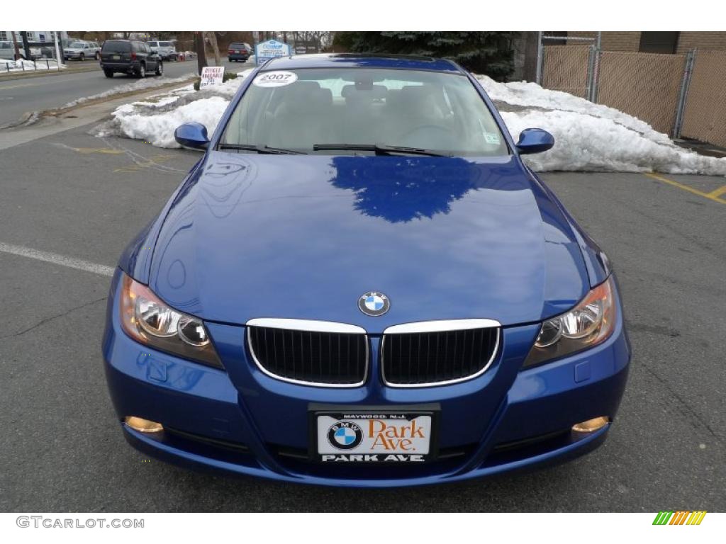 2007 3 Series 328xi Sedan - Montego Blue Metallic / Beige photo #18