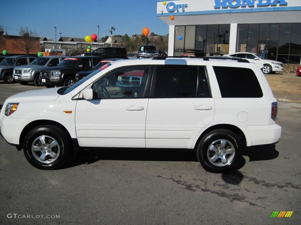 2007 Pilot EX-L 4WD - Taffeta White / Saddle photo #2