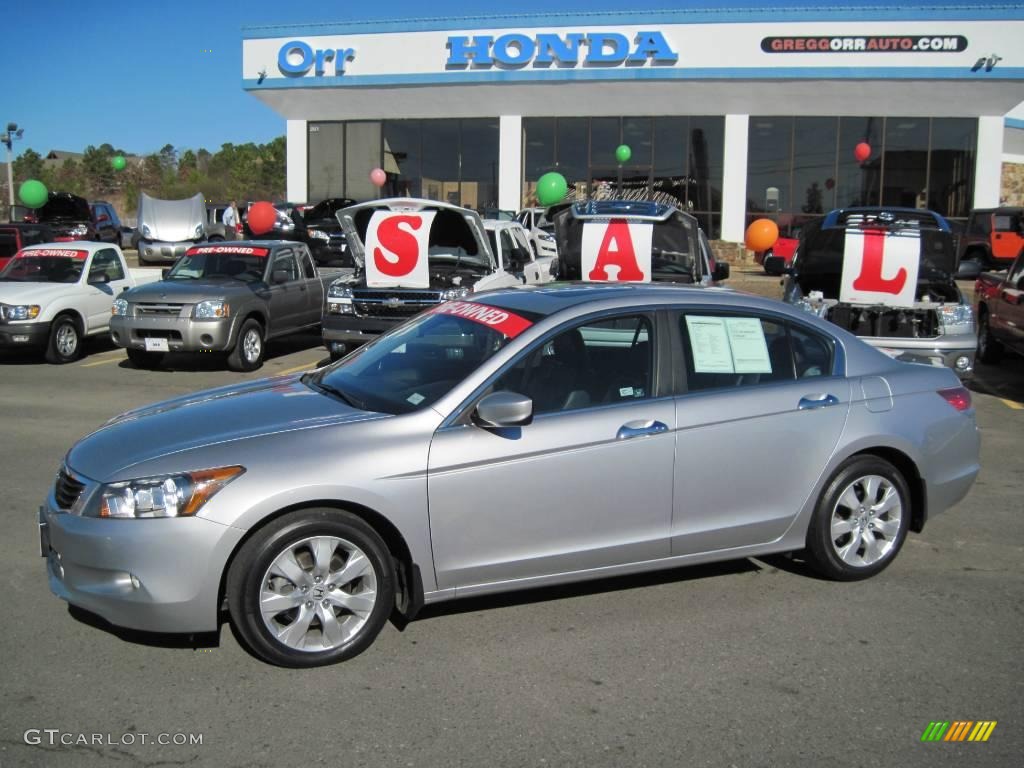 2008 Accord EX-L V6 Sedan - Alabaster Silver Metallic / Gray photo #1