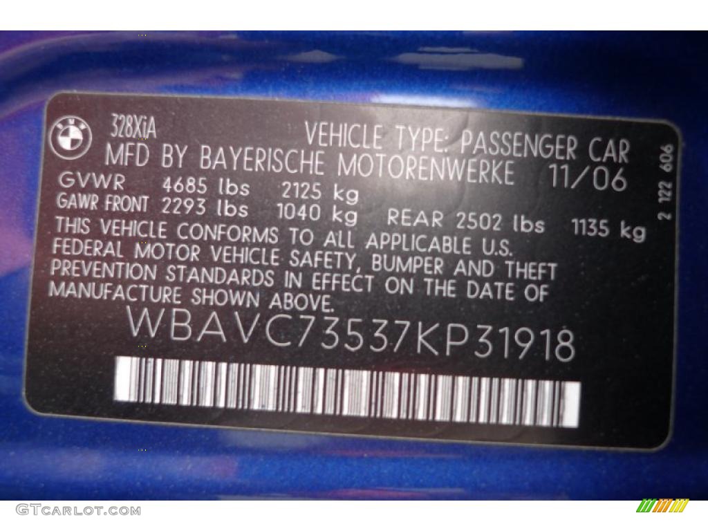 2007 3 Series 328xi Sedan - Montego Blue Metallic / Beige photo #56