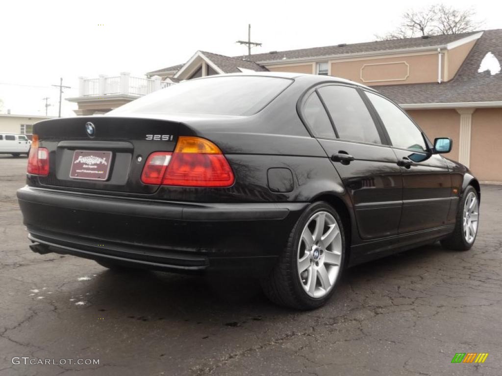 2001 3 Series 325i Sedan - Jet Black / Sand photo #3