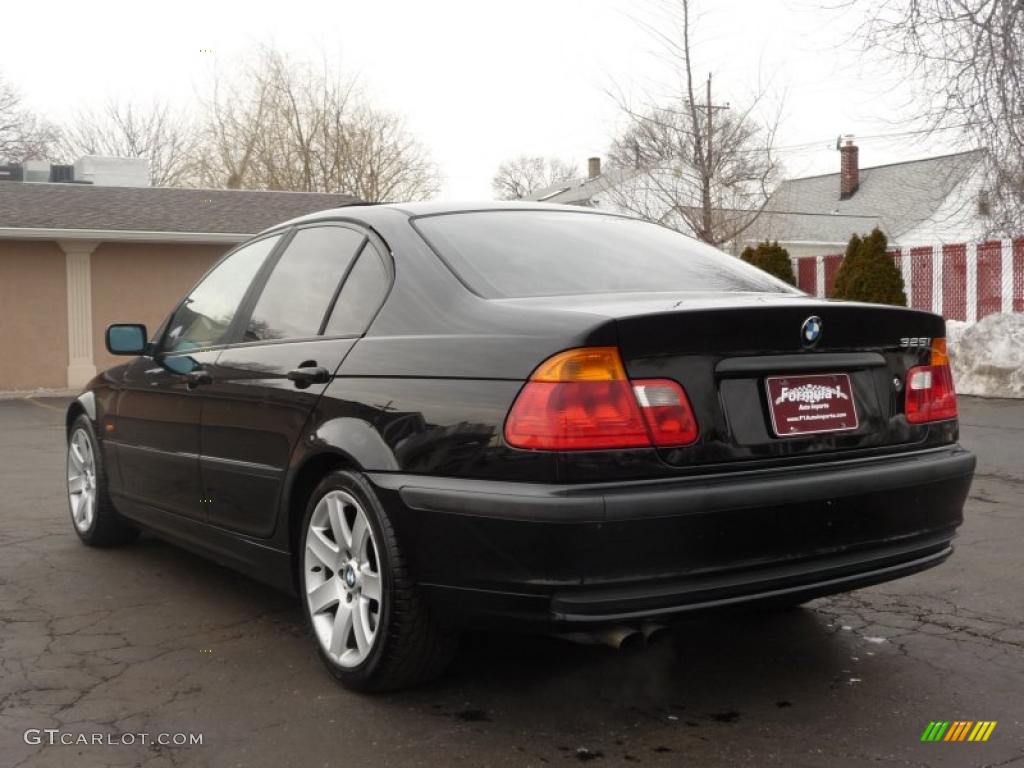 2001 3 Series 325i Sedan - Jet Black / Sand photo #4