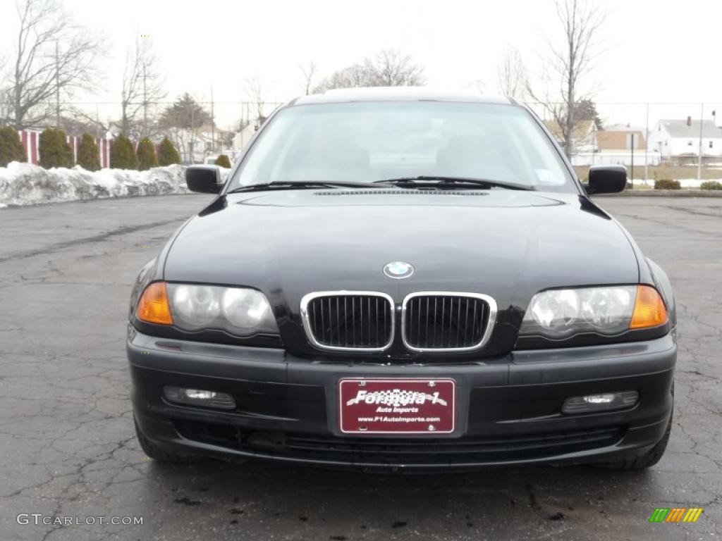 2001 3 Series 325i Sedan - Jet Black / Sand photo #8