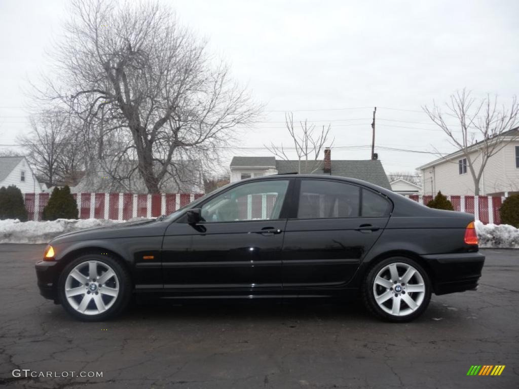2001 3 Series 325i Sedan - Jet Black / Sand photo #11