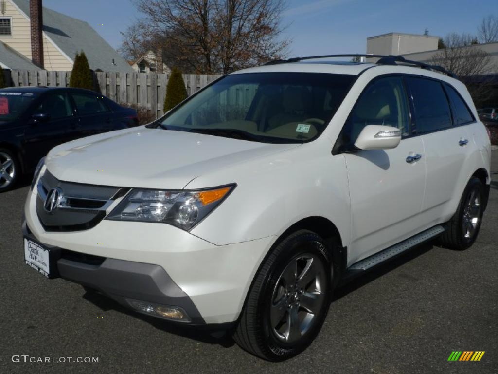2007 MDX Sport - Aspen White Pearl / Parchment photo #10