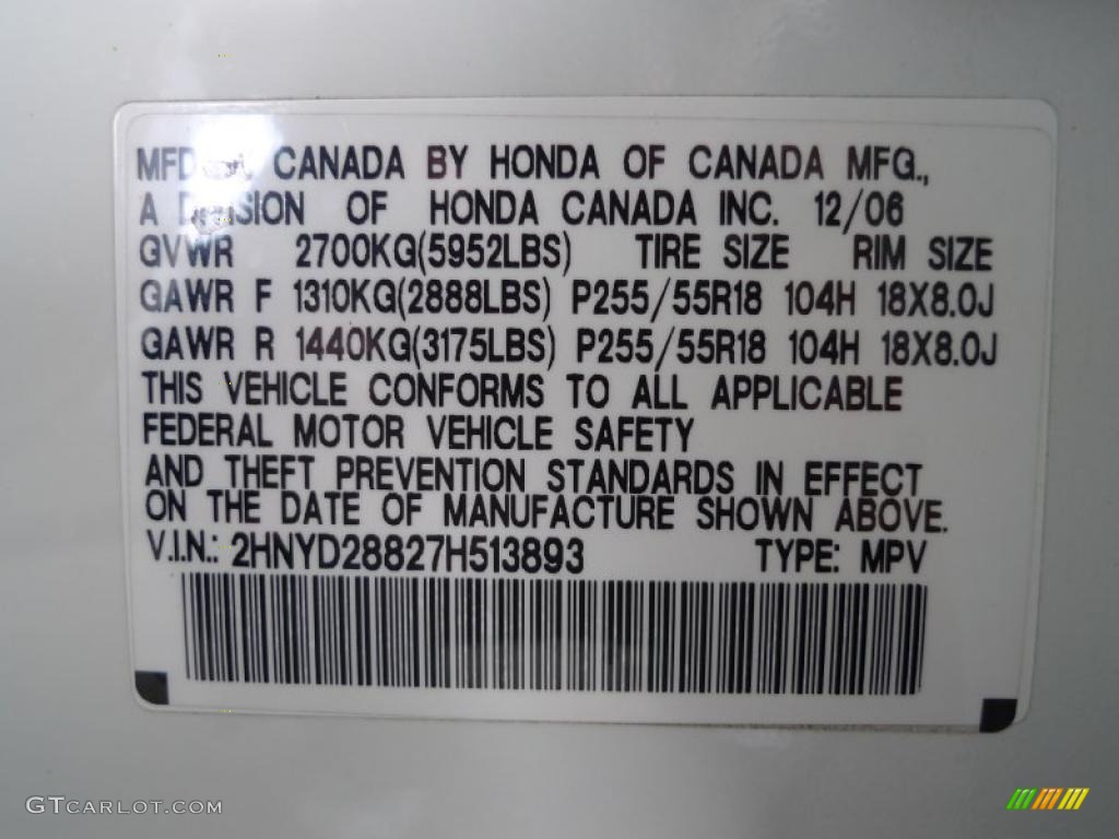 2007 MDX Sport - Aspen White Pearl / Parchment photo #61