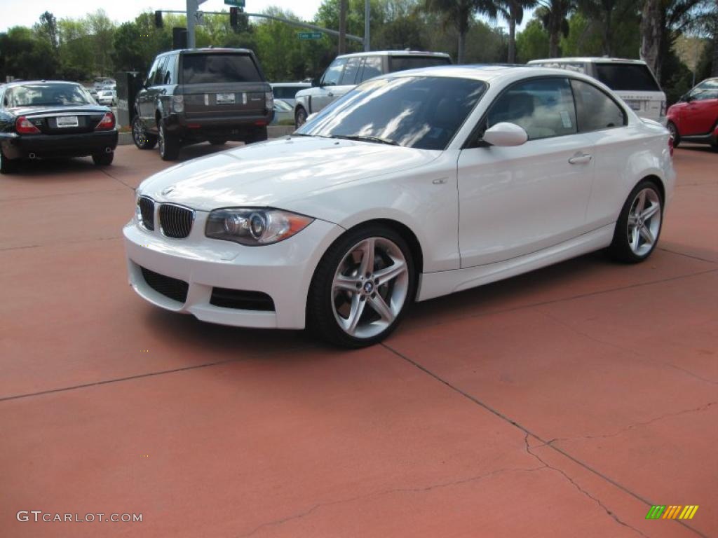 2008 1 Series 135i Coupe - Alpine White / Grey photo #1