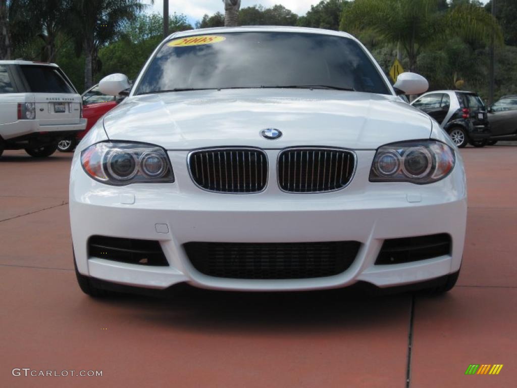 2008 1 Series 135i Coupe - Alpine White / Grey photo #2