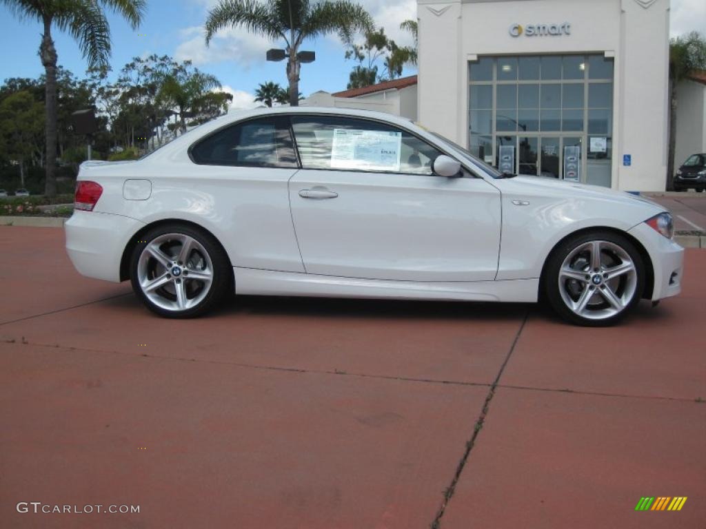 2008 1 Series 135i Coupe - Alpine White / Grey photo #4