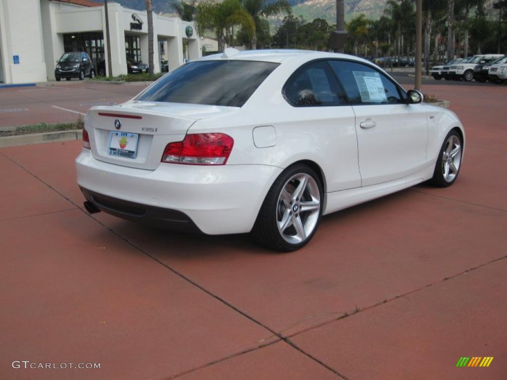 2008 1 Series 135i Coupe - Alpine White / Grey photo #5