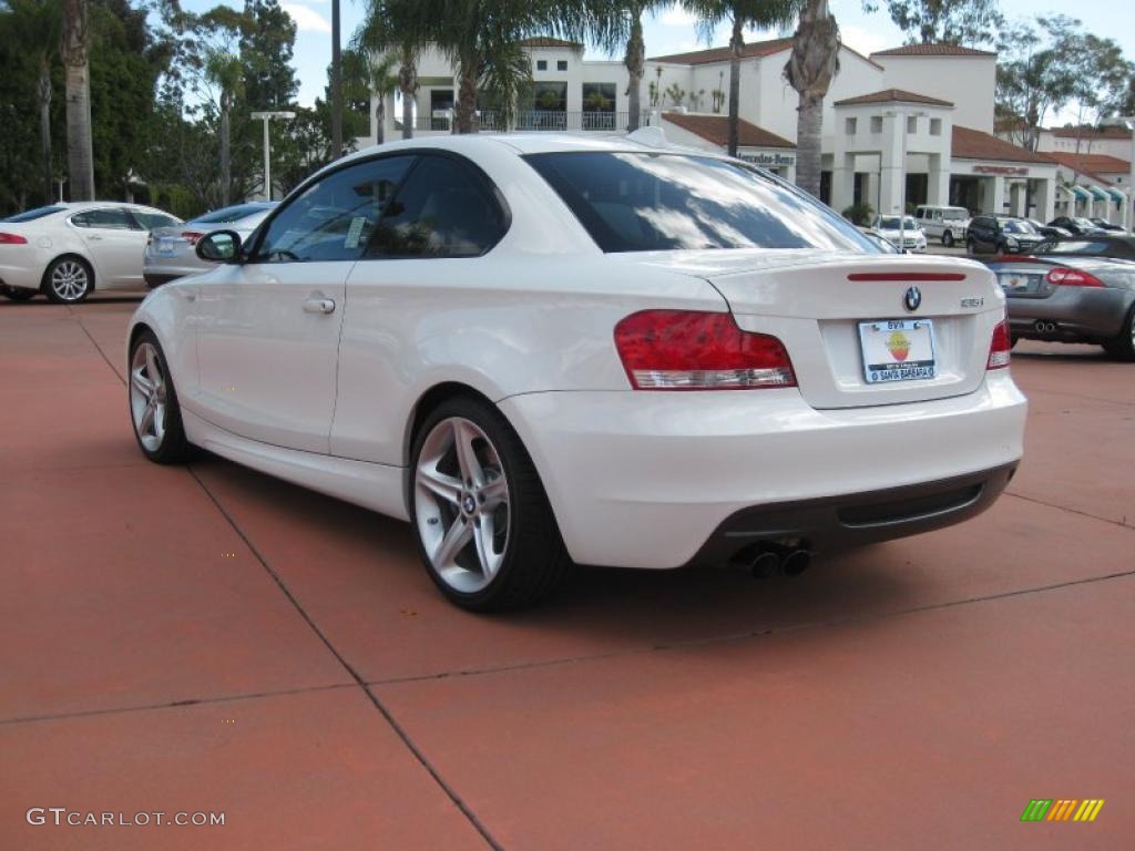 2008 1 Series 135i Coupe - Alpine White / Grey photo #7