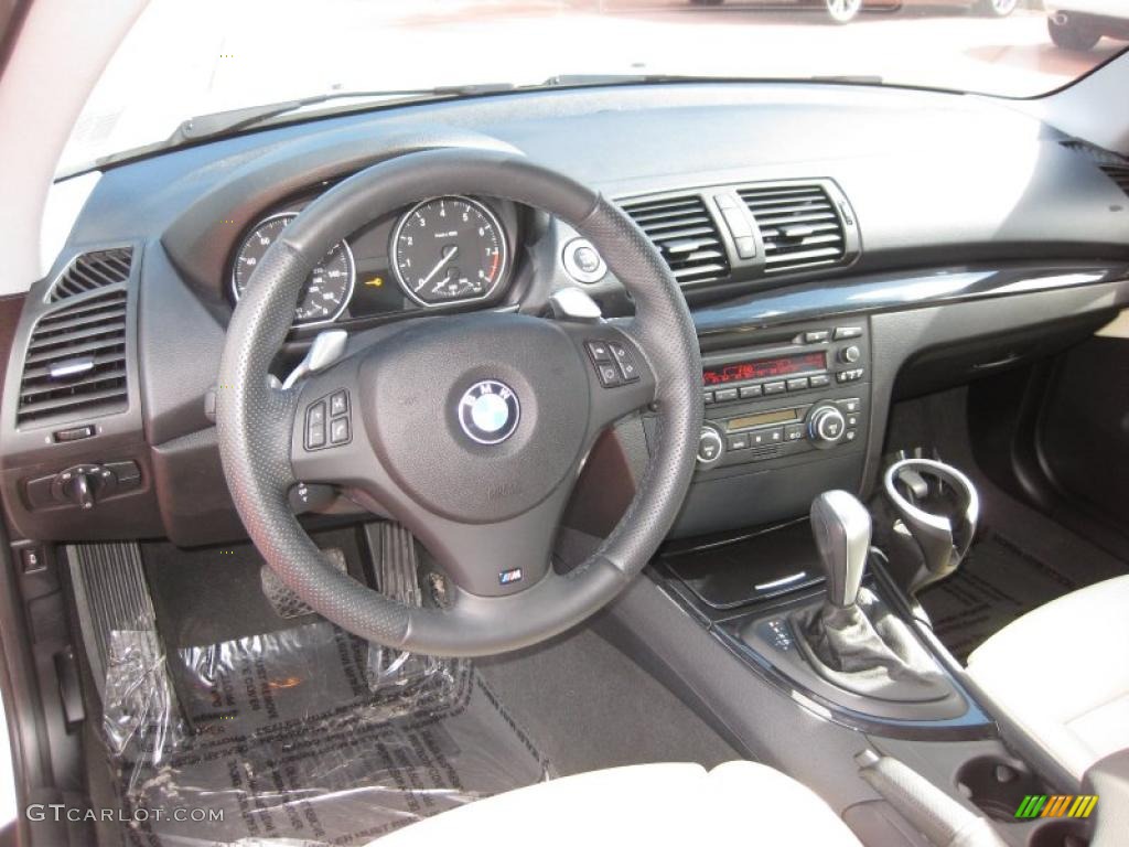 2008 1 Series 135i Coupe - Alpine White / Grey photo #12