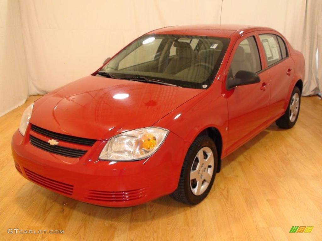 2007 Cobalt LS Sedan - Victory Red / Gray photo #4