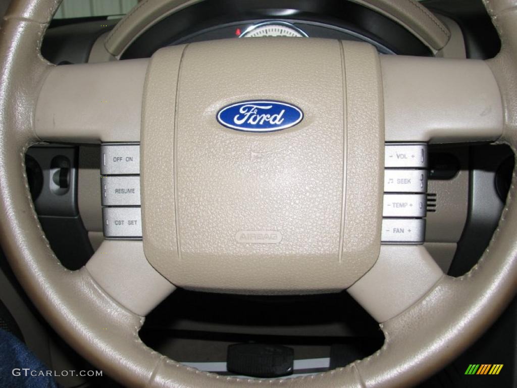2006 F150 Lariat SuperCrew 4x4 - Dark Toreador Red Metallic / Tan photo #13