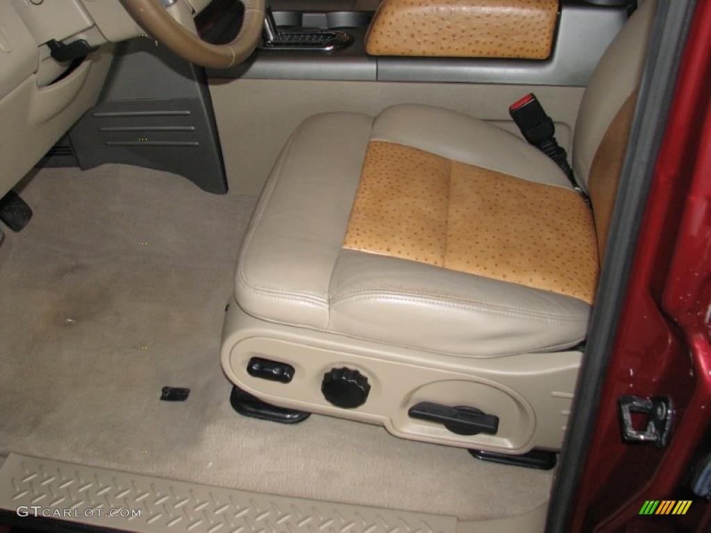 2006 F150 Lariat SuperCrew 4x4 - Dark Toreador Red Metallic / Tan photo #20