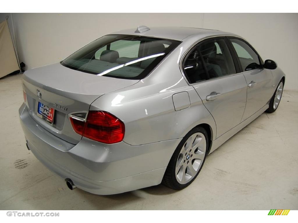 2007 3 Series 335i Sedan - Titanium Silver Metallic / Grey photo #6