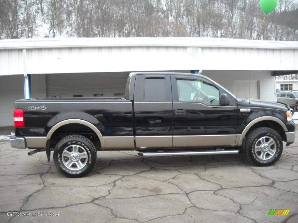 2005 F150 XLT SuperCab 4x4 - Black / Tan photo #1