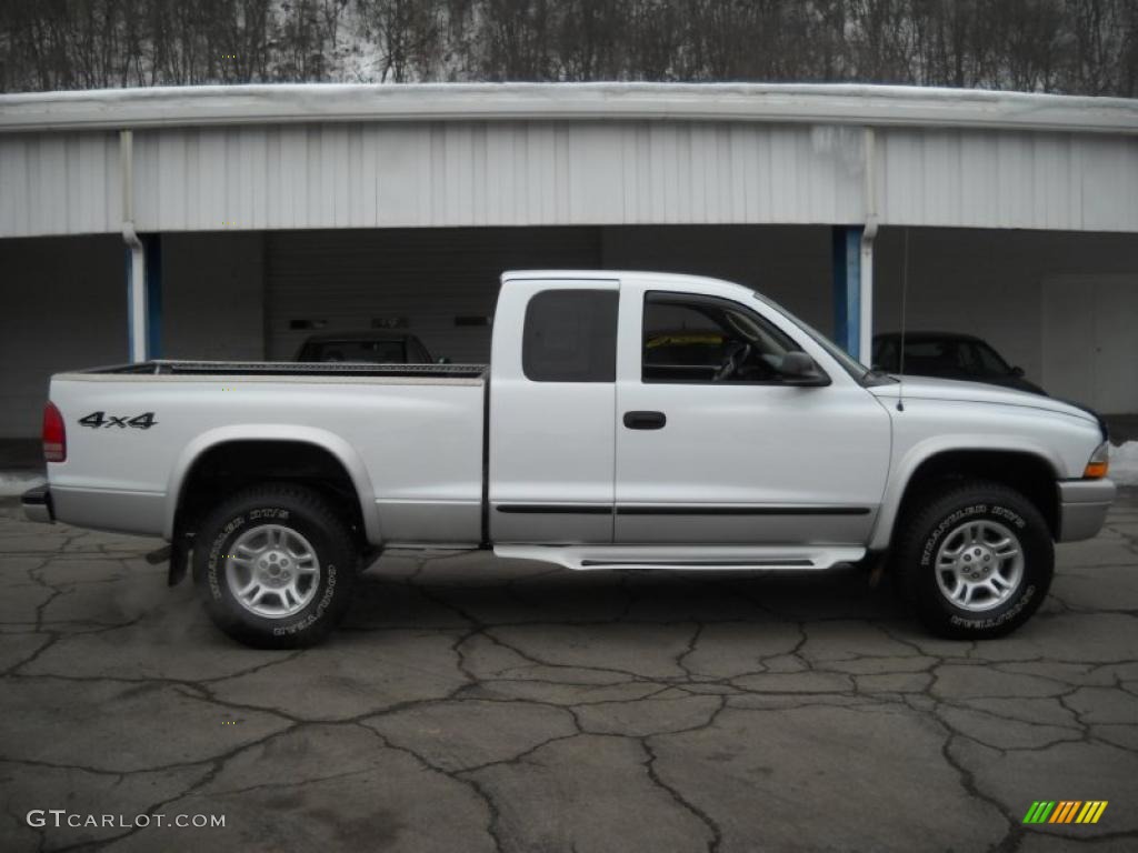 2003 Dakota SLT Club Cab 4x4 - Bright White / Dark Slate Gray photo #1