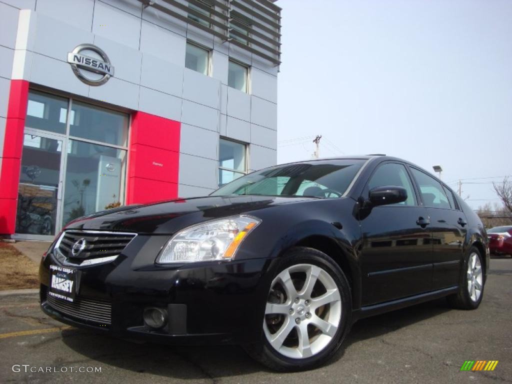 2007 Maxima 3.5 SE - Super Black / Charcoal photo #1