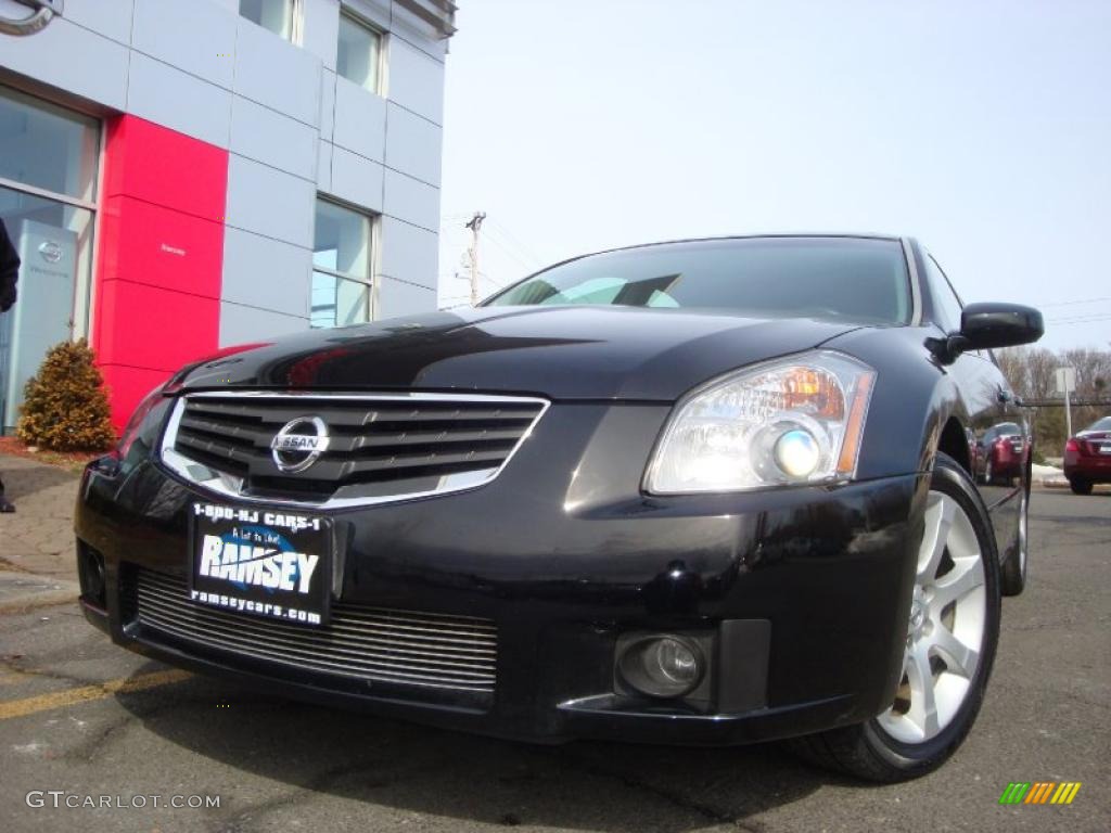 2007 Maxima 3.5 SE - Super Black / Charcoal photo #3