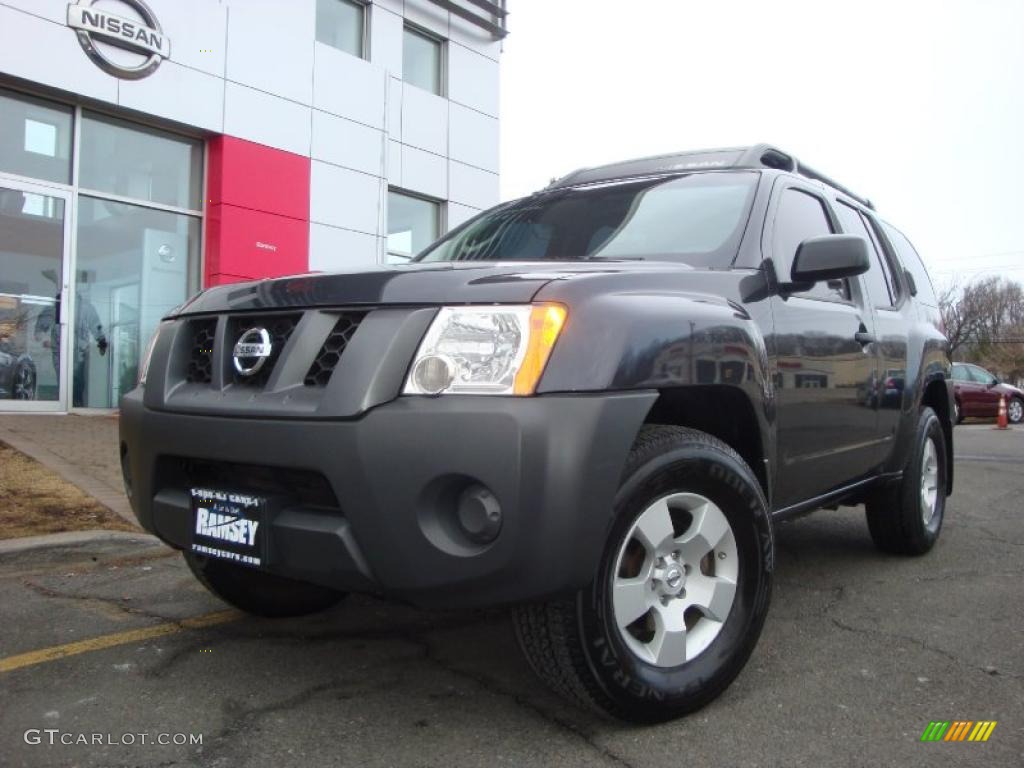 2007 Xterra S 4x4 - Night Armor Black Metallic / Charcoal photo #4