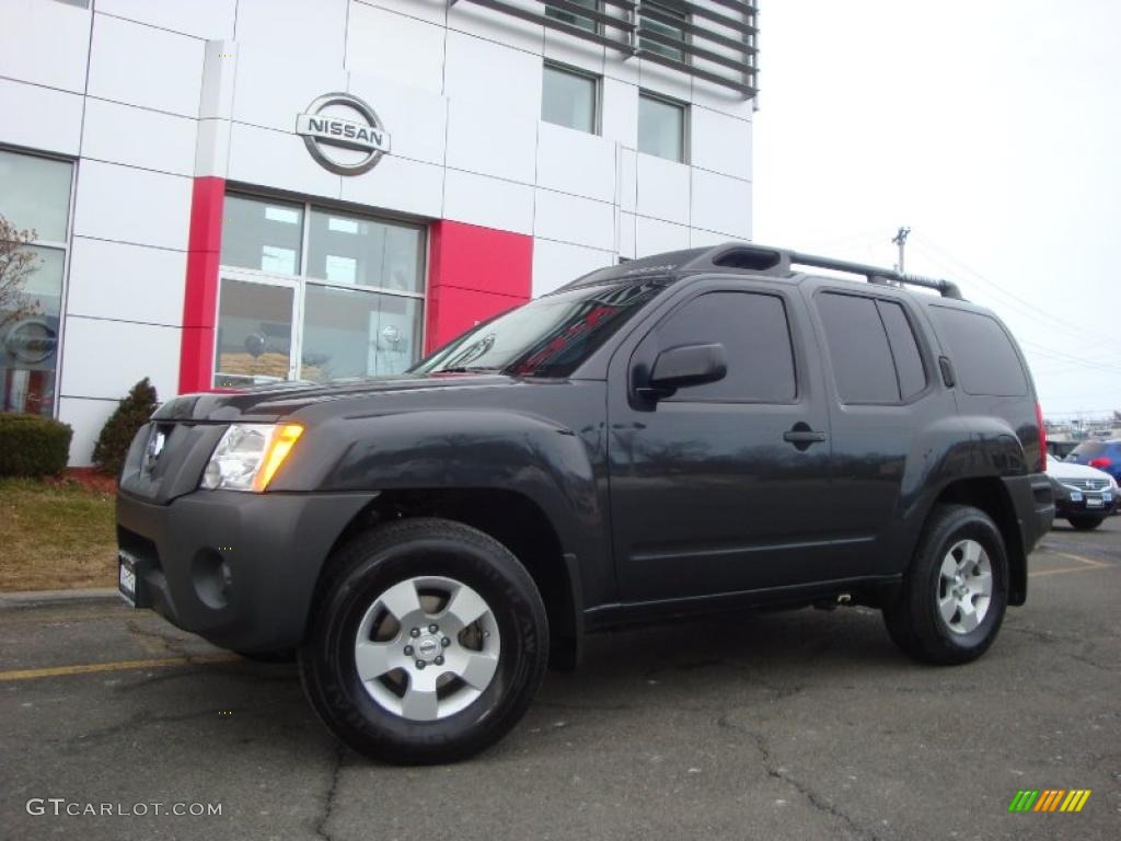 2007 Xterra S 4x4 - Night Armor Black Metallic / Charcoal photo #5