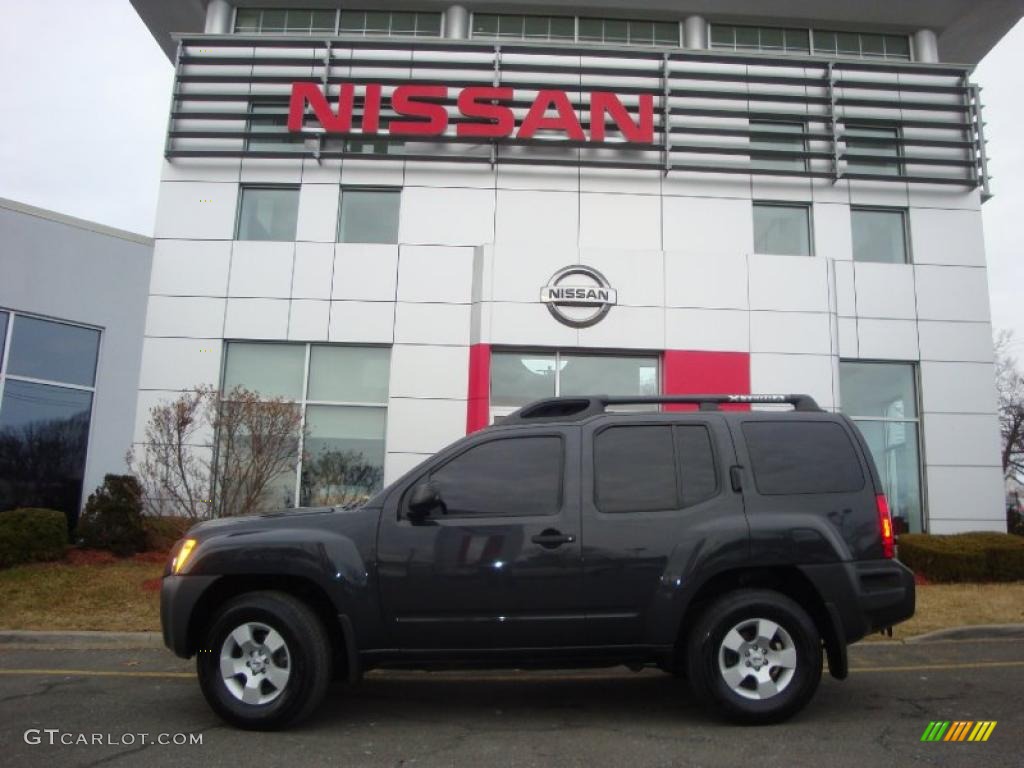 2007 Xterra S 4x4 - Night Armor Black Metallic / Charcoal photo #6