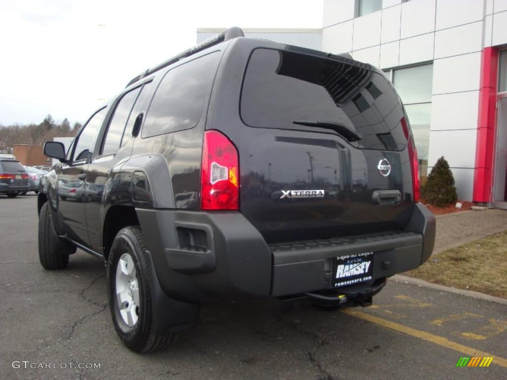 2007 Xterra S 4x4 - Night Armor Black Metallic / Charcoal photo #8