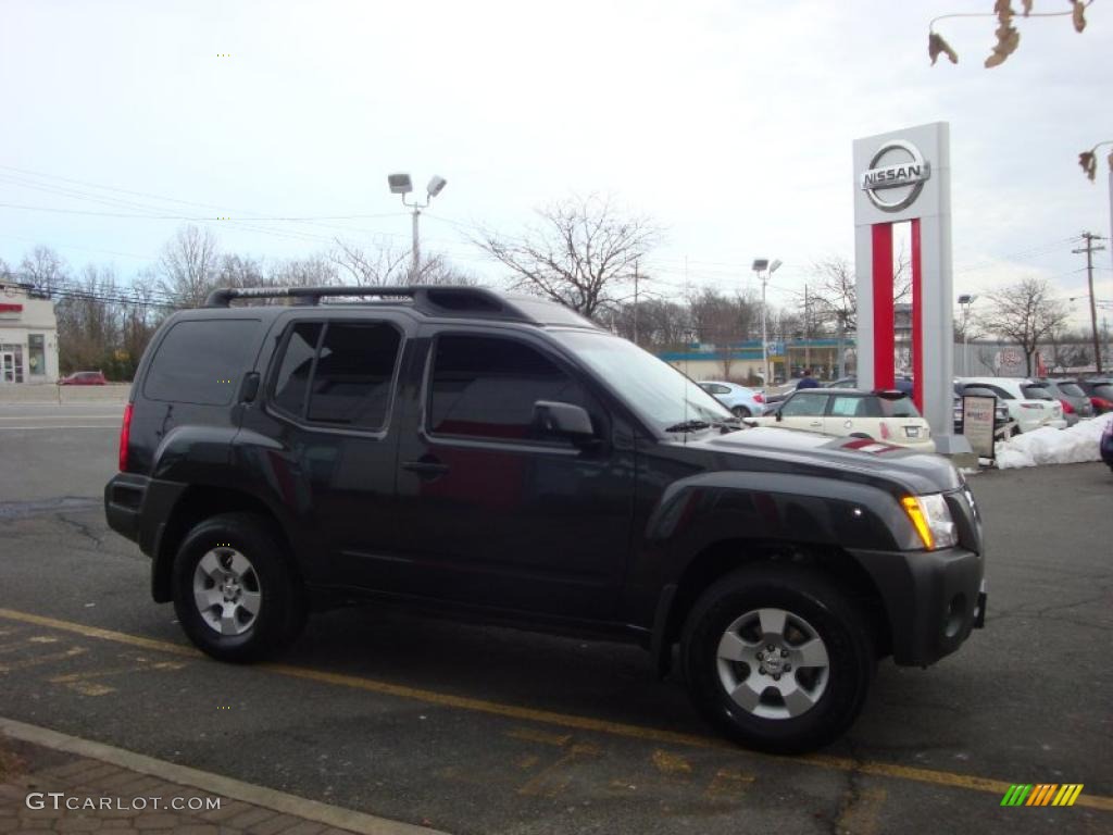 2007 Xterra S 4x4 - Night Armor Black Metallic / Charcoal photo #13