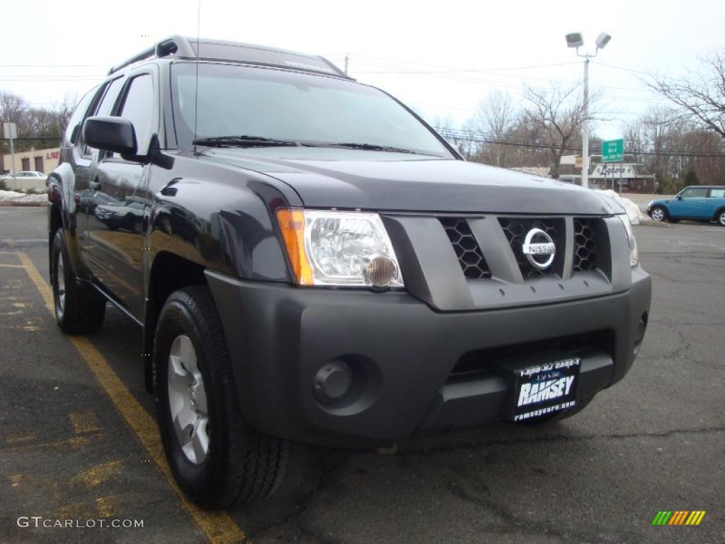 2007 Xterra S 4x4 - Night Armor Black Metallic / Charcoal photo #15