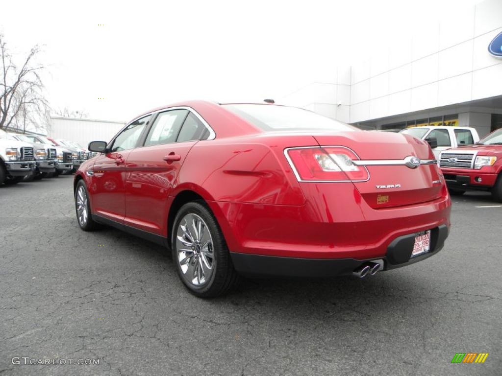 2010 Taurus Limited - Red Candy Metallic / Light Stone photo #25