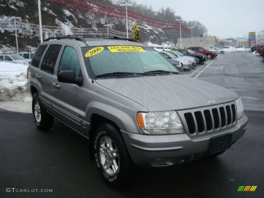 2000 Grand Cherokee Limited 4x4 - Silverstone Metallic / Taupe photo #6