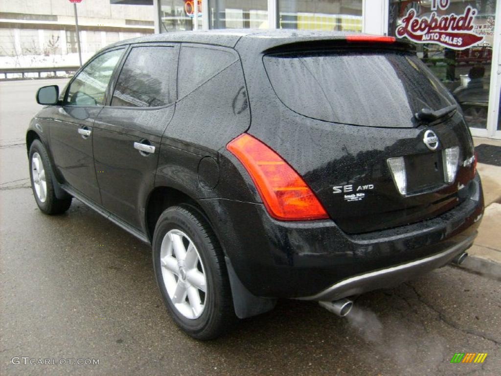 2003 Murano SE AWD - Super Black / Charcoal photo #3