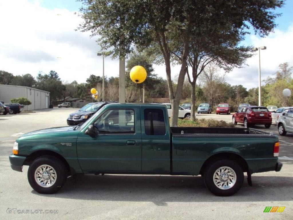 1999 Ranger XLT Extended Cab - Amazon Green Metallic / Medium Graphite photo #2