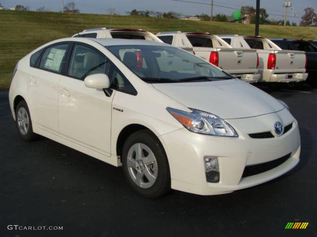 2010 Prius Hybrid III - Blizzard White Pearl / Misty Gray photo #7