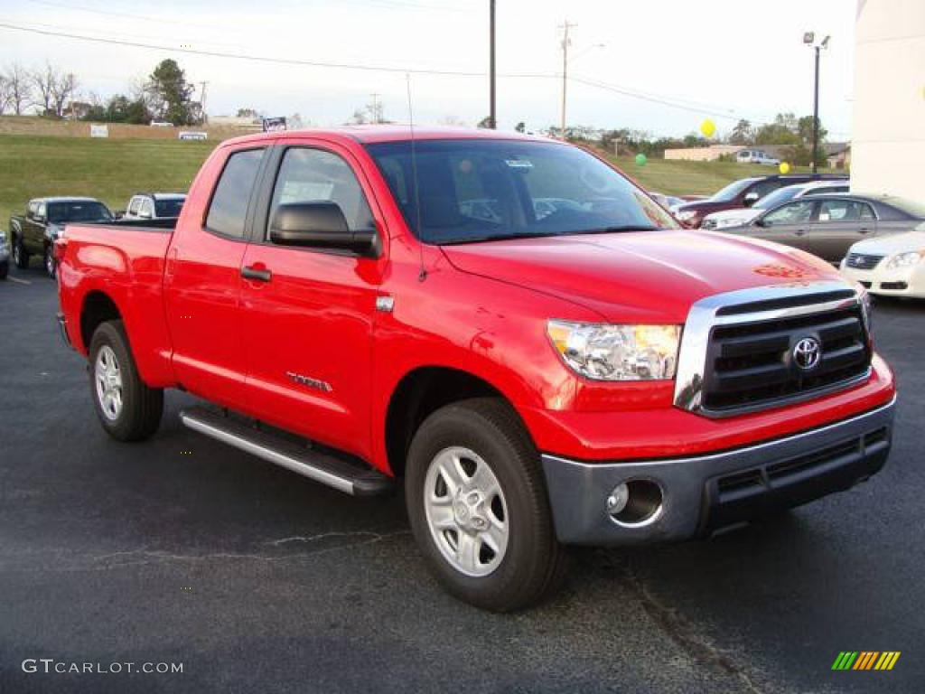 2010 Tundra Double Cab - Radiant Red / Graphite Gray photo #7