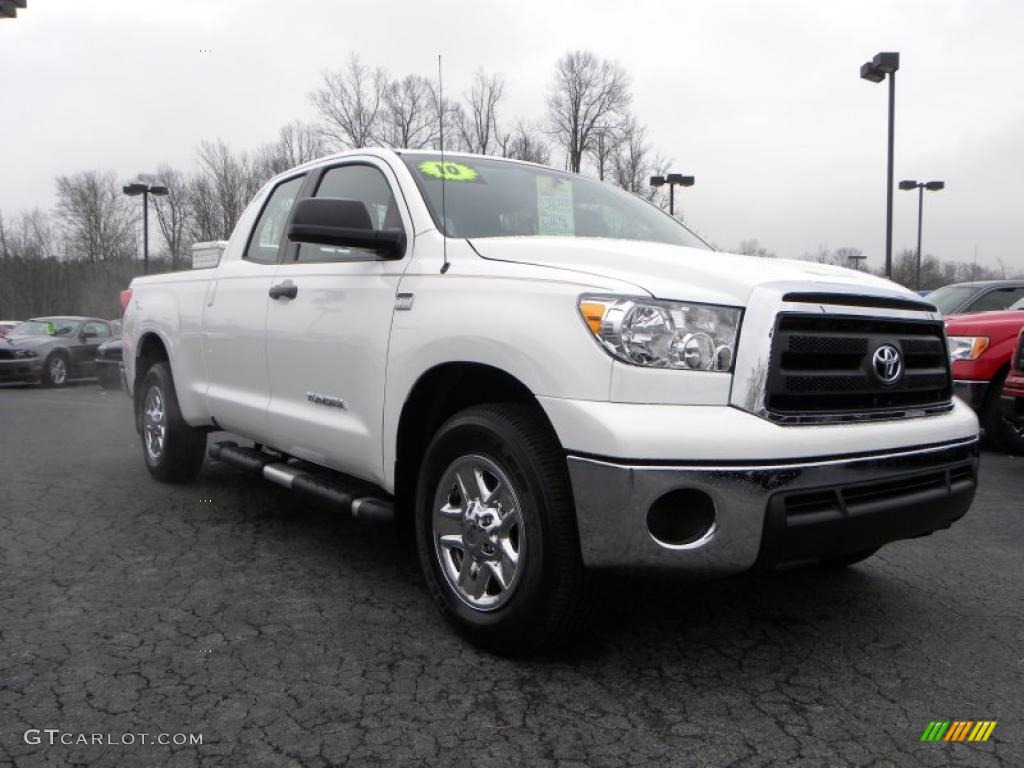 2010 Tundra Double Cab - Super White / Sand Beige photo #1