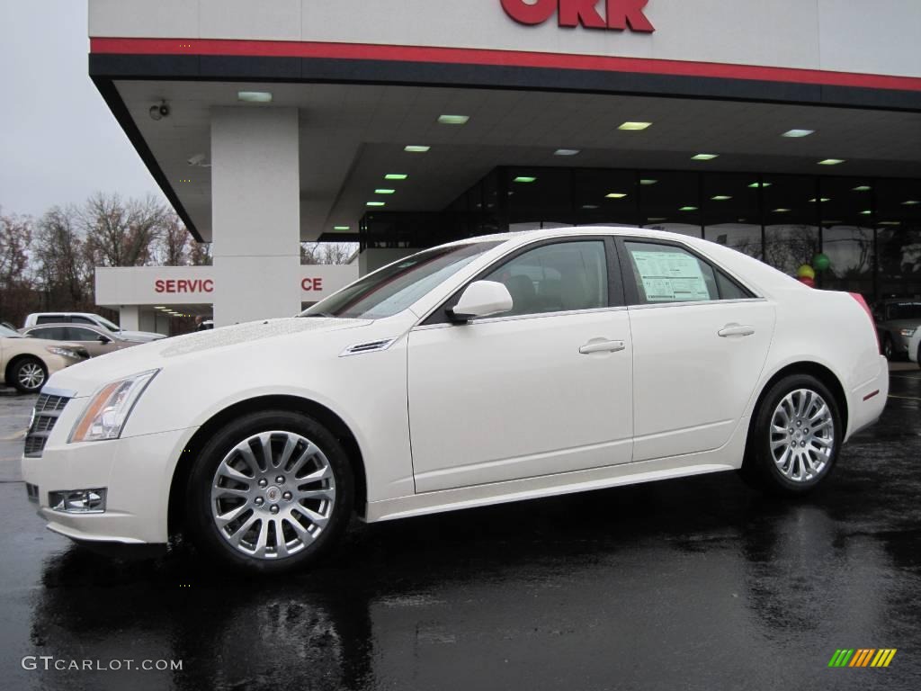 2010 CTS 4 3.6 AWD Sedan - White Diamond Tricoat / Cashmere/Cocoa photo #1