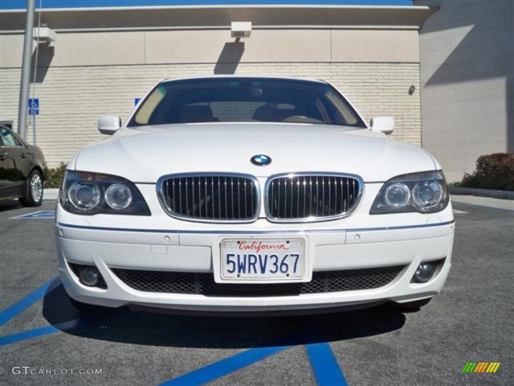 2006 7 Series 750i Sedan - Alpine White / Dark Beige/Beige III photo #2