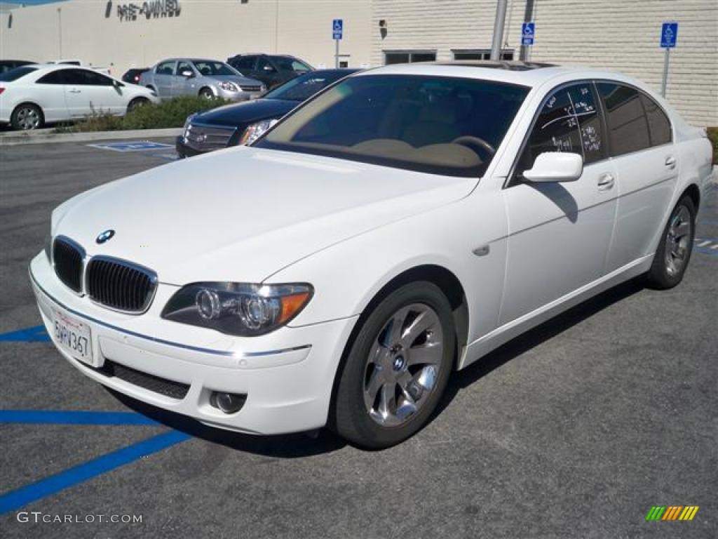 2006 7 Series 750i Sedan - Alpine White / Dark Beige/Beige III photo #3