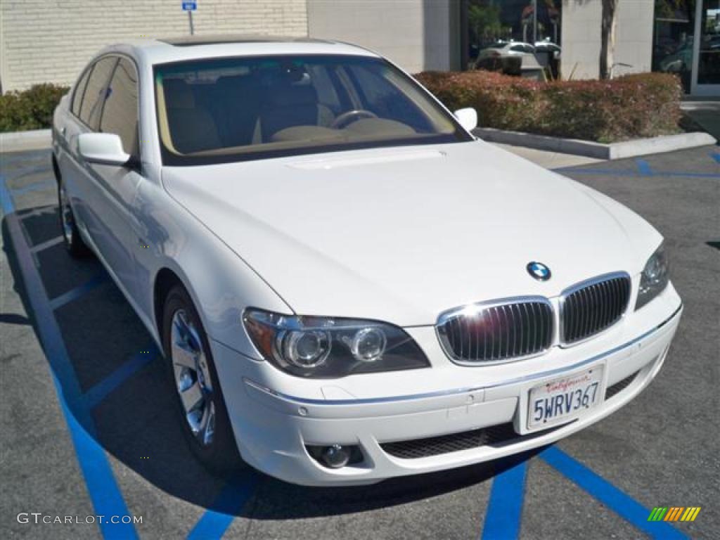 2006 7 Series 750i Sedan - Alpine White / Dark Beige/Beige III photo #4