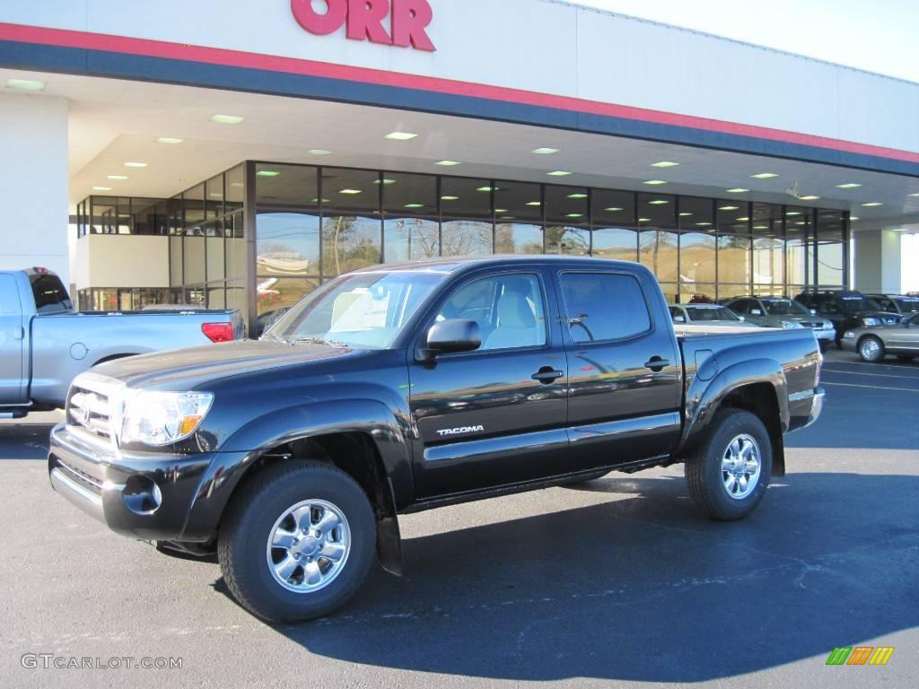 2010 Tacoma V6 SR5 PreRunner Double Cab - Black Sand Pearl / Graphite photo #1